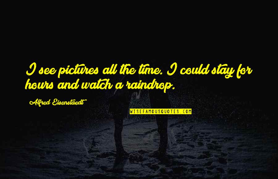 Time And Watches Quotes By Alfred Eisenstaedt: I see pictures all the time. I could