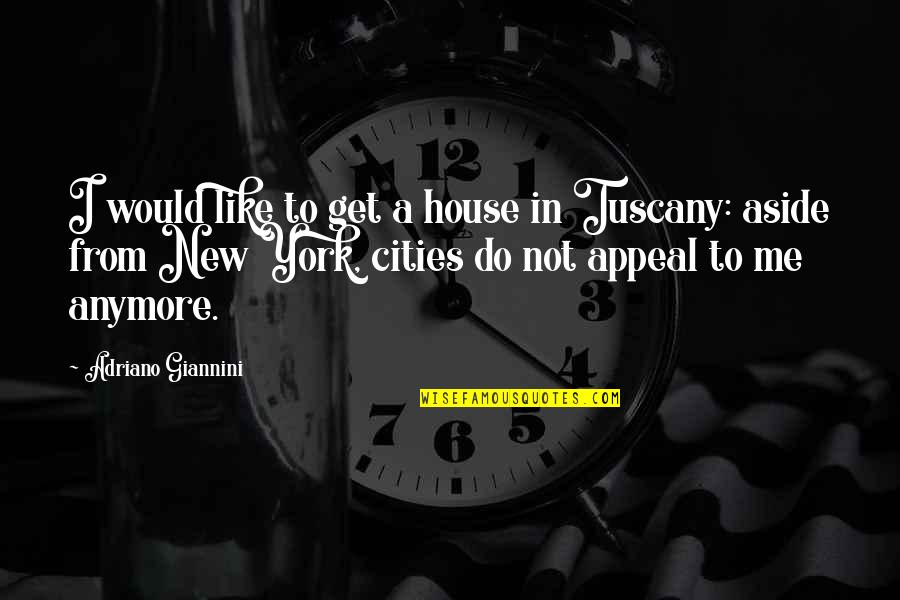 Time Bandits Supreme Being Quotes By Adriano Giannini: I would like to get a house in