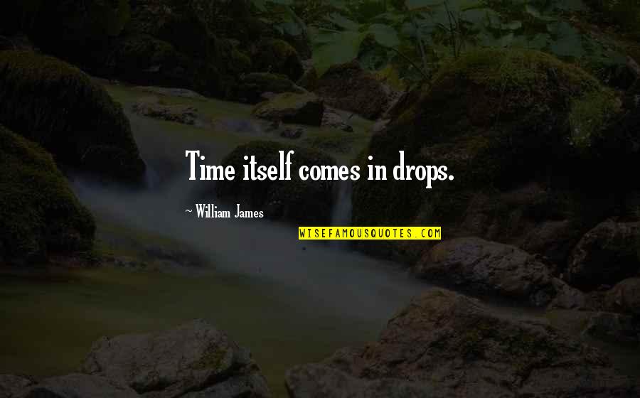 Time Comes Quotes By William James: Time itself comes in drops.