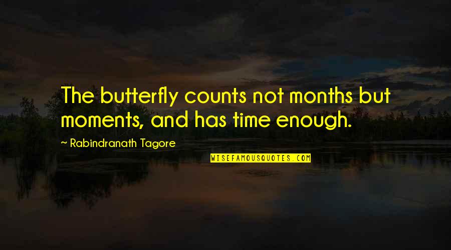 Time Counts Quotes By Rabindranath Tagore: The butterfly counts not months but moments, and