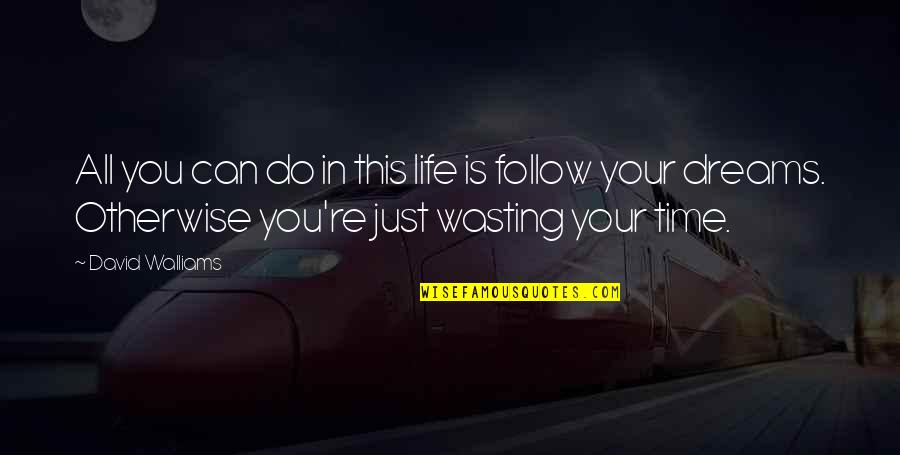 Time Dreams Quotes By David Walliams: All you can do in this life is Time Dreams Quotes By David Walliams: All you can do in this life is