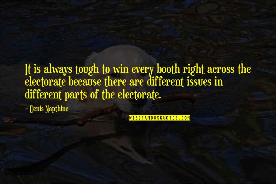Time Fixes Everything Quotes By Denis Napthine: It is always tough to win every booth