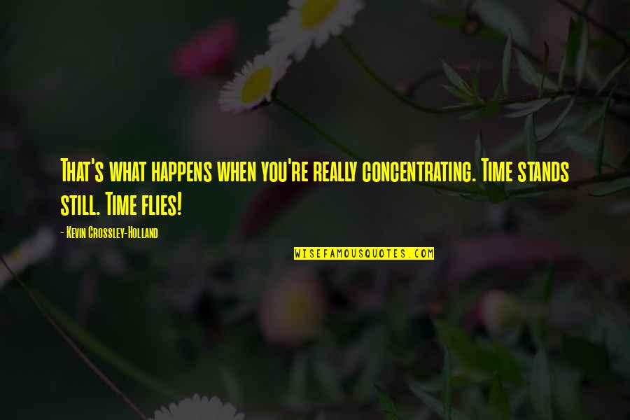 Time Flies When I'm With You Quotes By Kevin Crossley-Holland: That's what happens when you're really concentrating. Time
