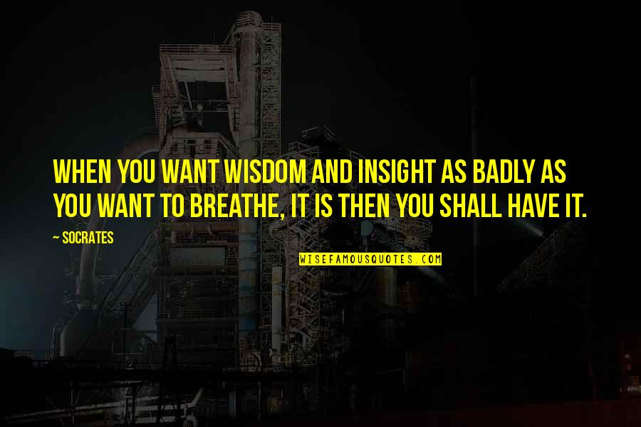 Time For New Friends Quotes By Socrates: When you want wisdom and insight as badly Time For New Friends Quotes By Socrates: When you want wisdom and insight as badly