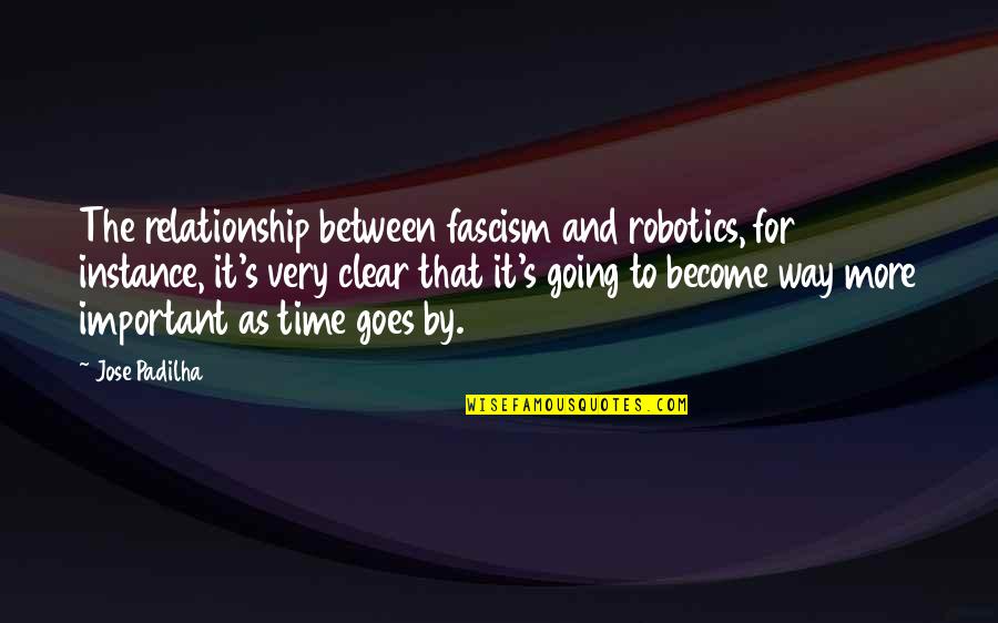 Time Goes By Quotes By Jose Padilha: The relationship between fascism and robotics, for instance,