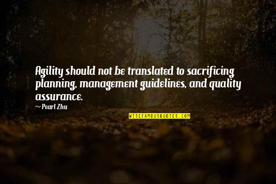 Time Heals All Pain Quotes By Pearl Zhu: Agility should not be translated to sacrificing planning,
