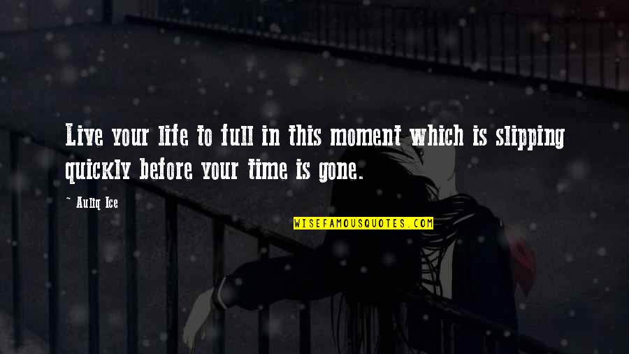 Time Is Gone Quotes By Auliq Ice: Live your life to full in this moment