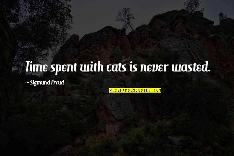 Time Is Not Wasted Quotes By Sigmund Freud: Time spent with cats is never wasted.