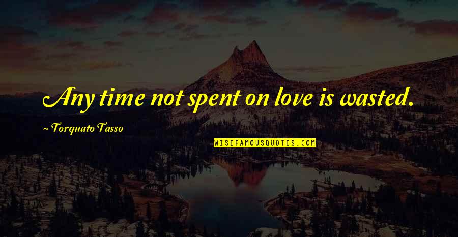 Time Is Not Wasted Quotes By Torquato Tasso: Any time not spent on love is wasted.