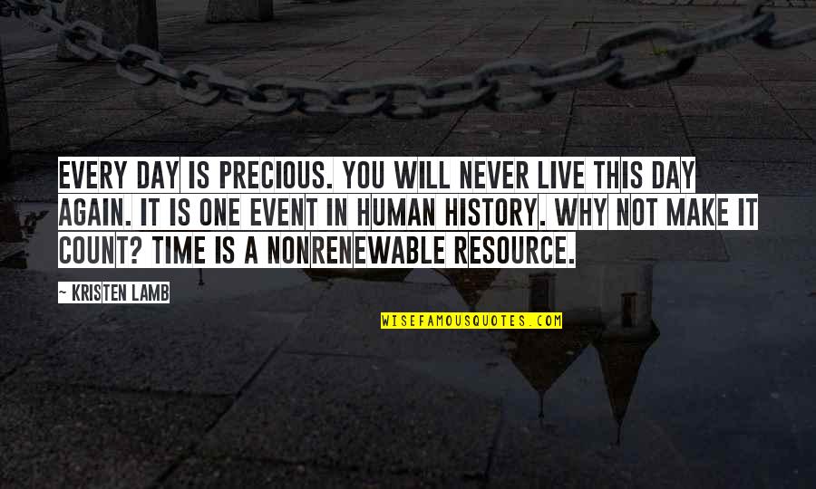 Time Is Precious Quotes By Kristen Lamb: Every day is precious. You will never live