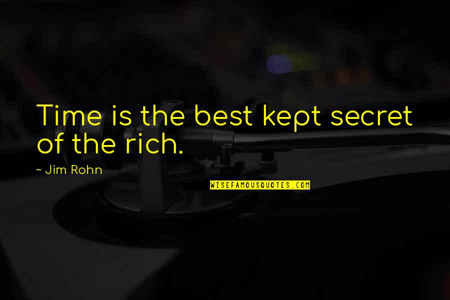 Time Kept Quotes By Jim Rohn: Time is the best kept secret of the Time Kept Quotes By Jim Rohn: Time is the best kept secret of the