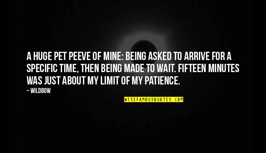 Time Limit Quotes By Wildbow: A huge pet peeve of mine: being asked