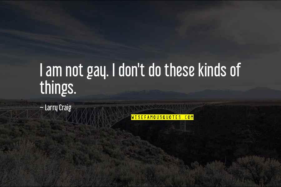 Time Never Remains The Same Quotes By Larry Craig: I am not gay. I don't do these