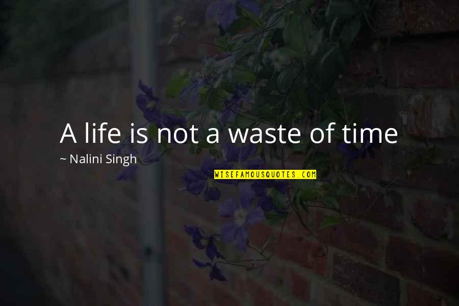 Time Of Death Quotes By Nalini Singh: A life is not a waste of time