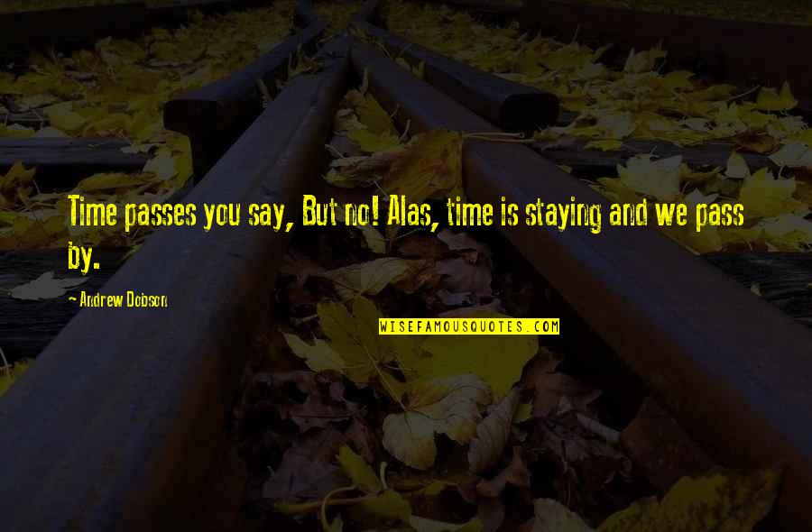 Time Pass By Quotes By Andrew Dobson: Time passes you say, But no! Alas, time
