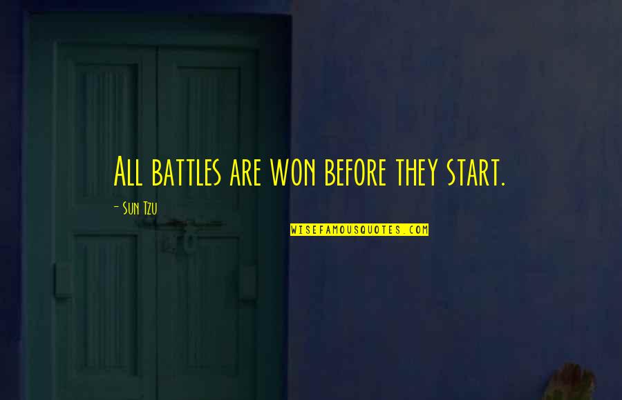 Time Related Status Quotes By Sun Tzu: All battles are won before they start.