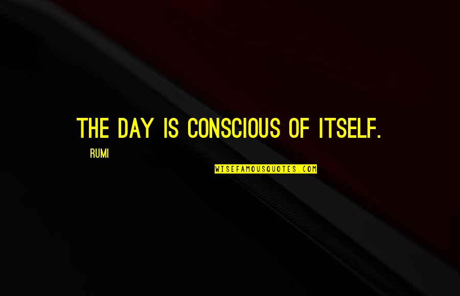 Time Rumi Quotes By Rumi: The day is conscious of itself.