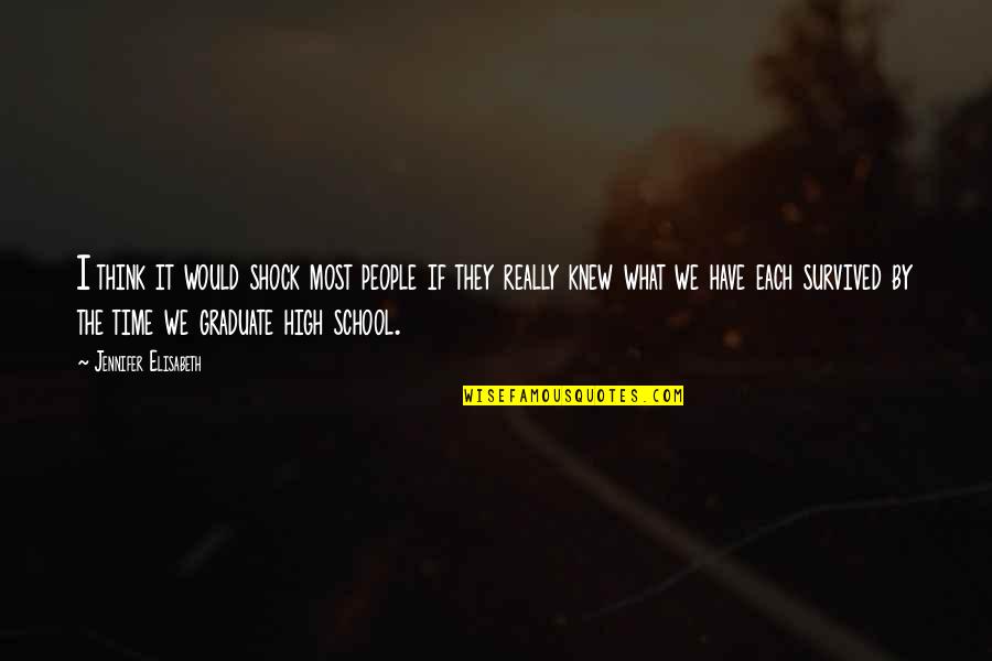 Time School Quotes By Jennifer Elisabeth: I think it would shock most people if Time School Quotes By Jennifer Elisabeth: I think it would shock most people if