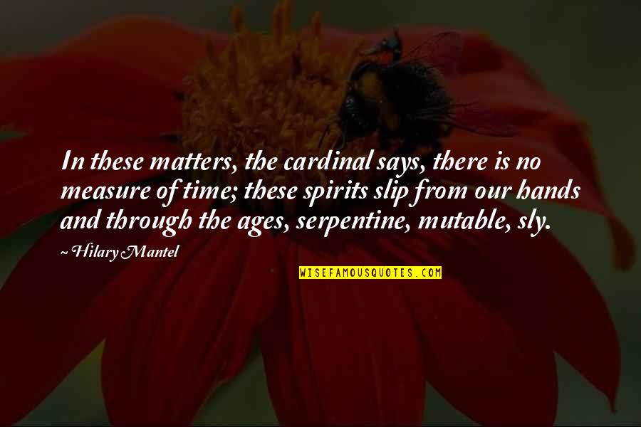 Time Slip Quotes By Hilary Mantel: In these matters, the cardinal says, there is