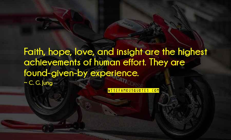 Time Thieves Quotes By C. G. Jung: Faith, hope, love, and insight are the highest Time Thieves Quotes By C. G. Jung: Faith, hope, love, and insight are the highest