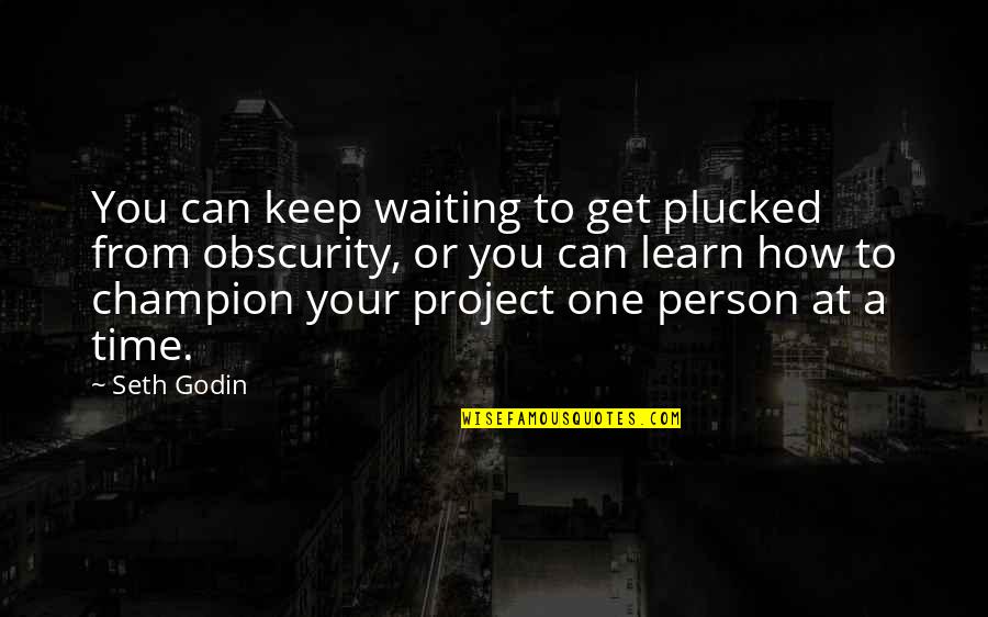 Time To Learn Quotes By Seth Godin: You can keep waiting to get plucked from