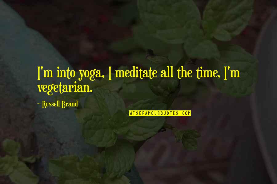 Time To Meditate Quotes By Russell Brand: I'm into yoga, I meditate all the time, Time To Meditate Quotes By Russell Brand: I'm into yoga, I meditate all the time,