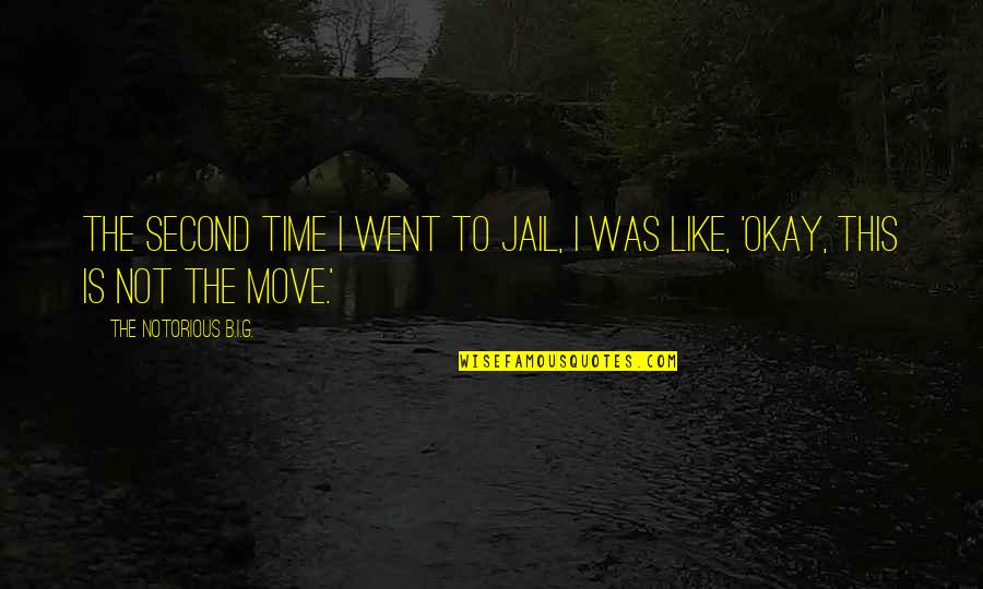 Time To Move Quotes By The Notorious B.I.G.: The second time I went to jail, I