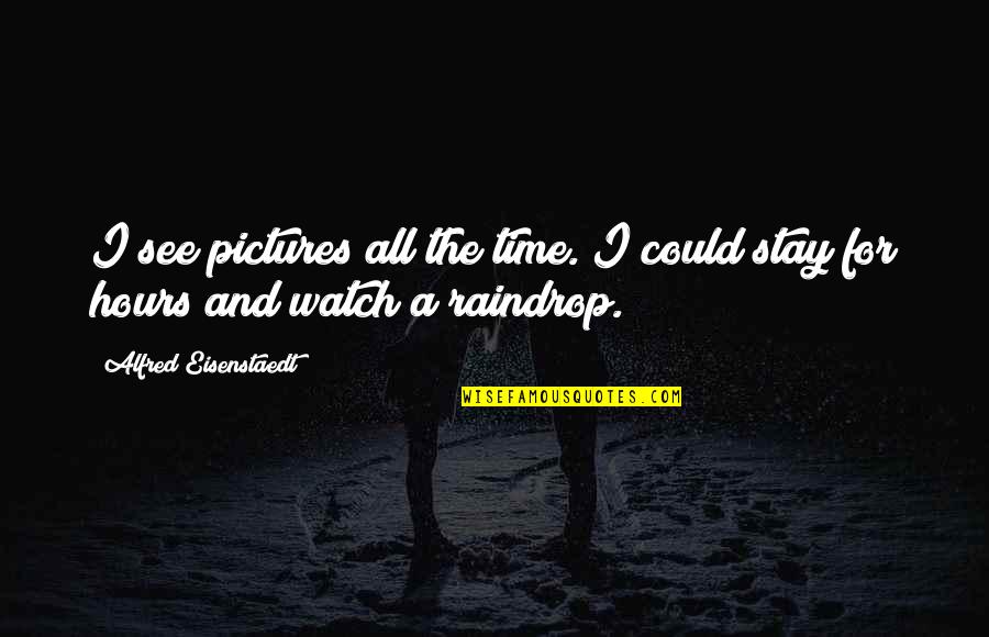 Time With Pictures Quotes By Alfred Eisenstaedt: I see pictures all the time. I could