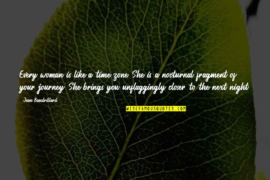 Time Zone Quotes By Jean Baudrillard: Every woman is like a time-zone. She is