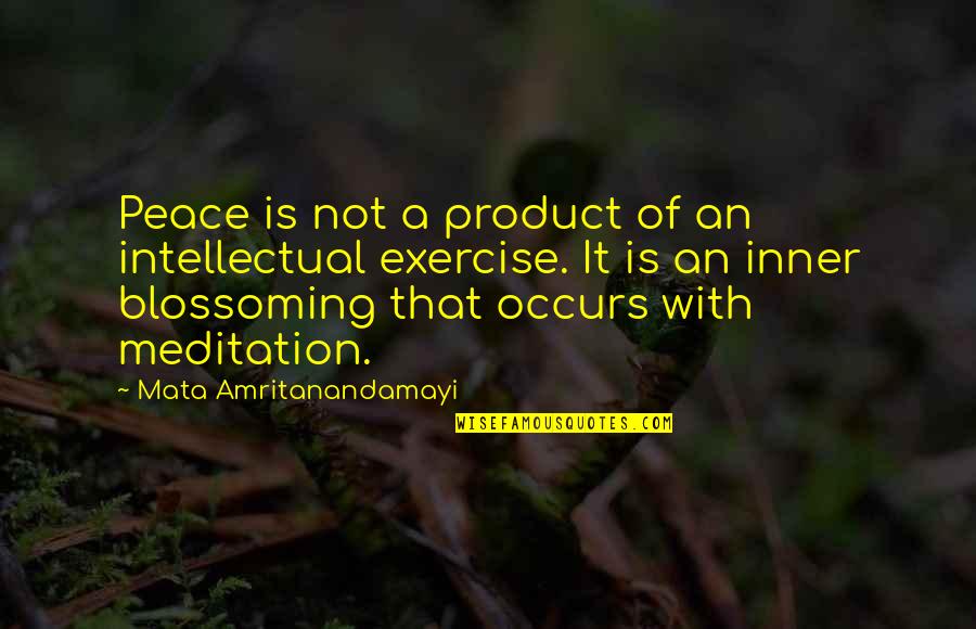 Timeframe Quotes By Mata Amritanandamayi: Peace is not a product of an intellectual