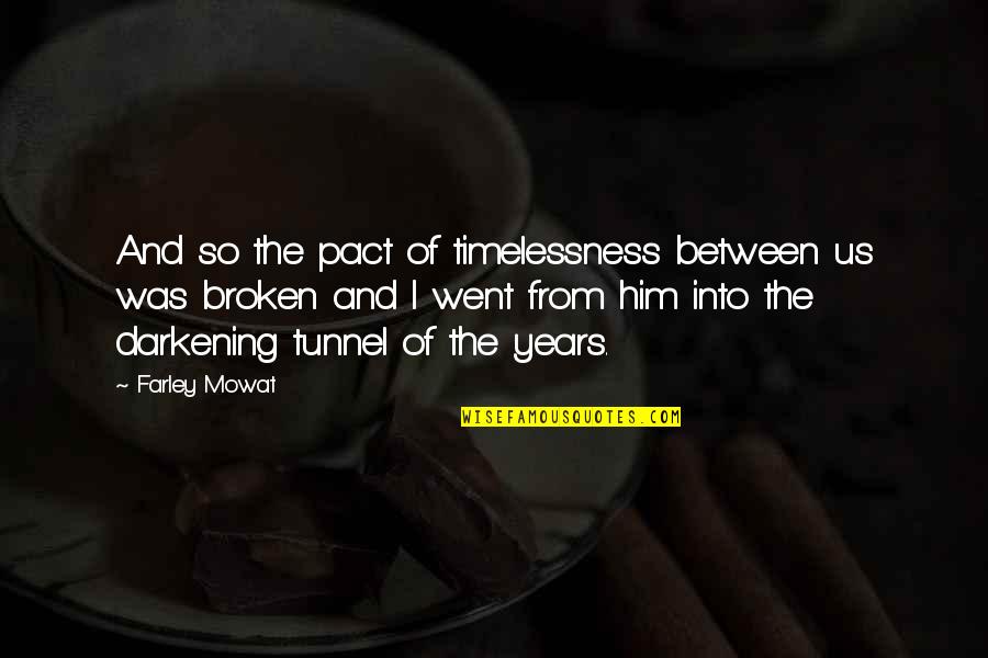 Timelessness Quotes By Farley Mowat: And so the pact of timelessness between us