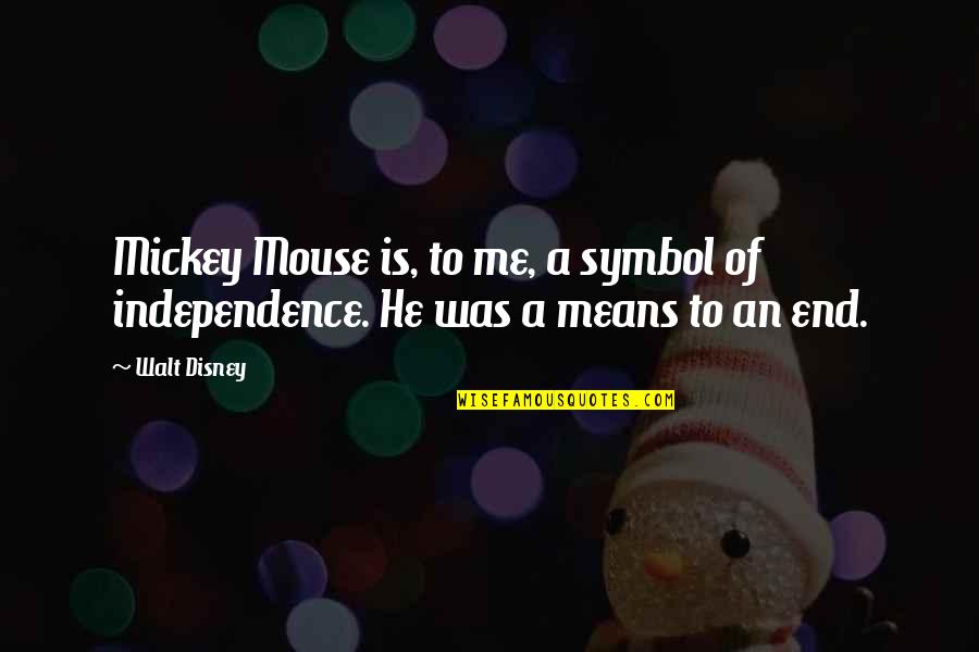 Times Before The Moon Quotes By Walt Disney: Mickey Mouse is, to me, a symbol of
