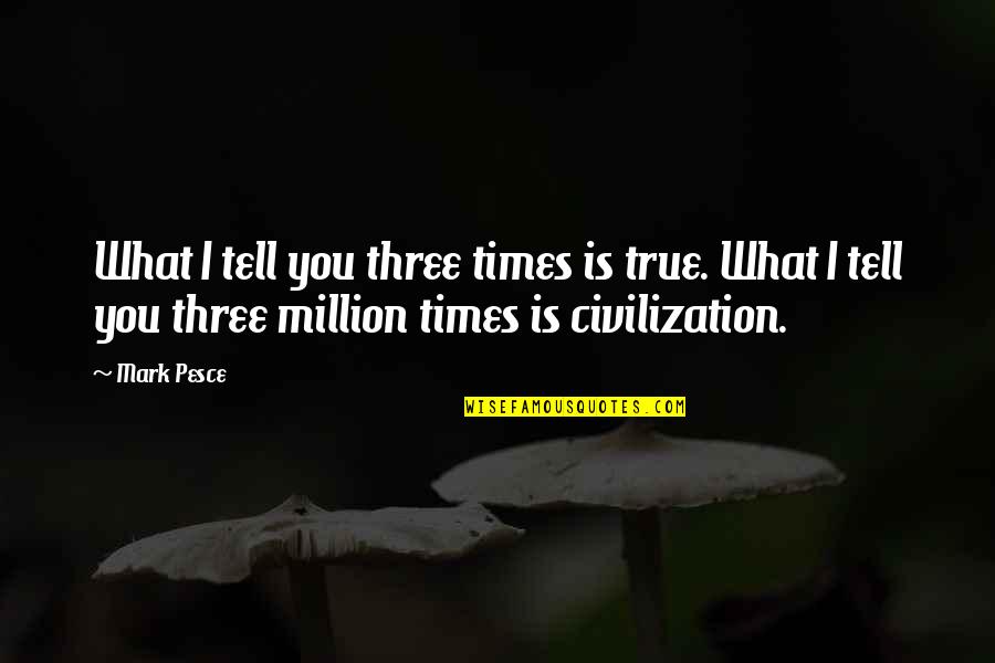 Times Not To Tell Quotes By Mark Pesce: What I tell you three times is true.