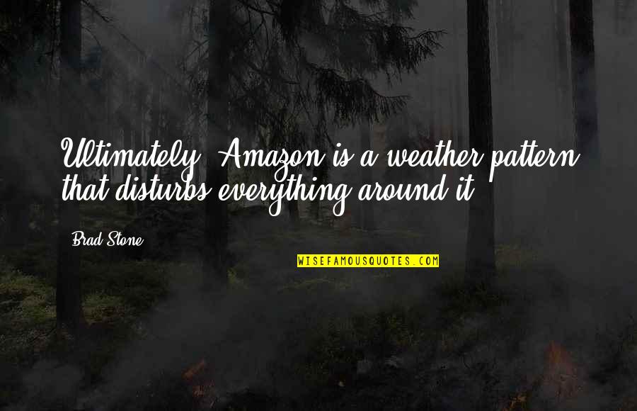 Times Of Trenton Quotes By Brad Stone: Ultimately, Amazon is a weather pattern that disturbs