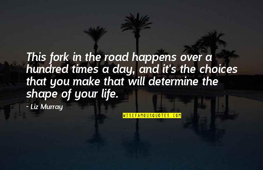 Times Of Your Life Quotes By Liz Murray: This fork in the road happens over a Times Of Your Life Quotes By Liz Murray: This fork in the road happens over a
