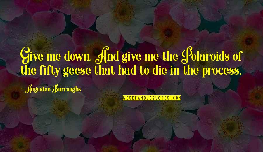Timid Souls Quotes By Augusten Burroughs: Give me down. And give me the Polaroids Timid Souls Quotes By Augusten Burroughs: Give me down. And give me the Polaroids