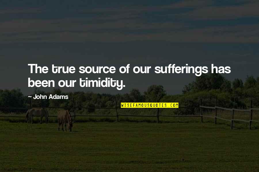 Timidity Quotes By John Adams: The true source of our sufferings has been