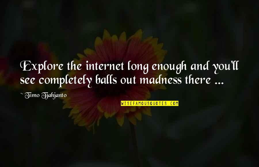 Timo's Quotes By Timo Tjahjanto: Explore the internet long enough and you'll see