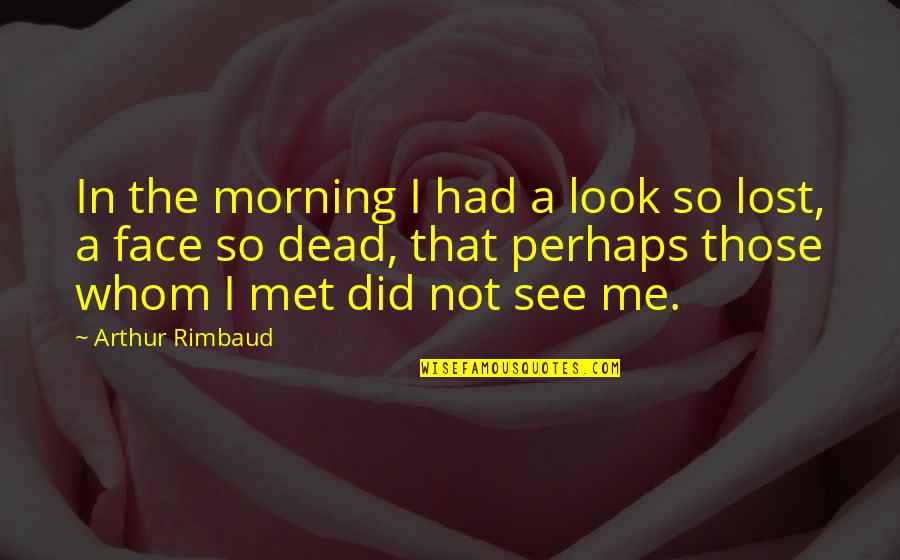 Timothy Noakes Quotes By Arthur Rimbaud: In the morning I had a look so