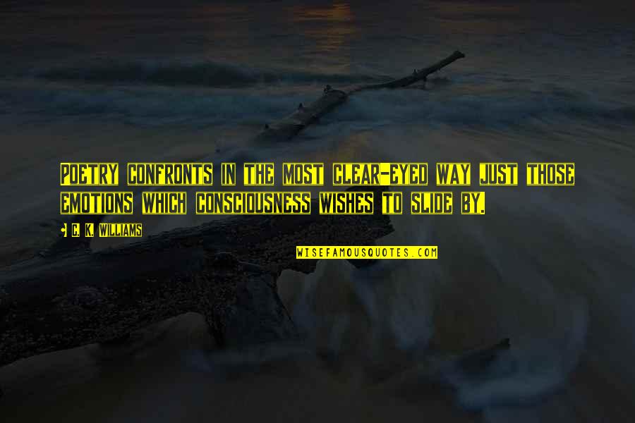 Timpone Mafia Quotes By C. K. Williams: Poetry confronts in the most clear-eyed way just Timpone Mafia Quotes By C. K. Williams: Poetry confronts in the most clear-eyed way just