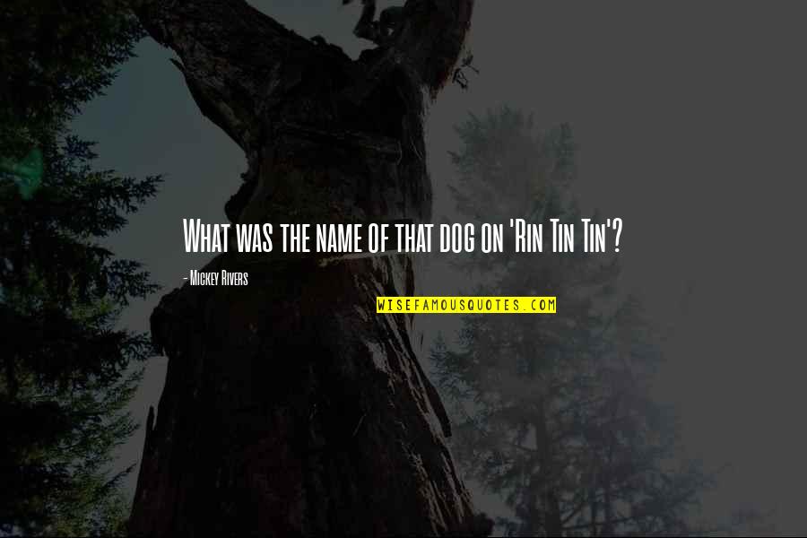 Tin Quotes By Mickey Rivers: What was the name of that dog on