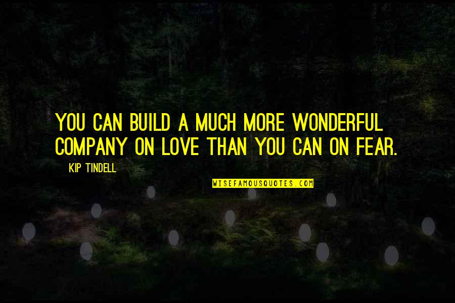 Tindell Quotes By Kip Tindell: You can build a much more wonderful company