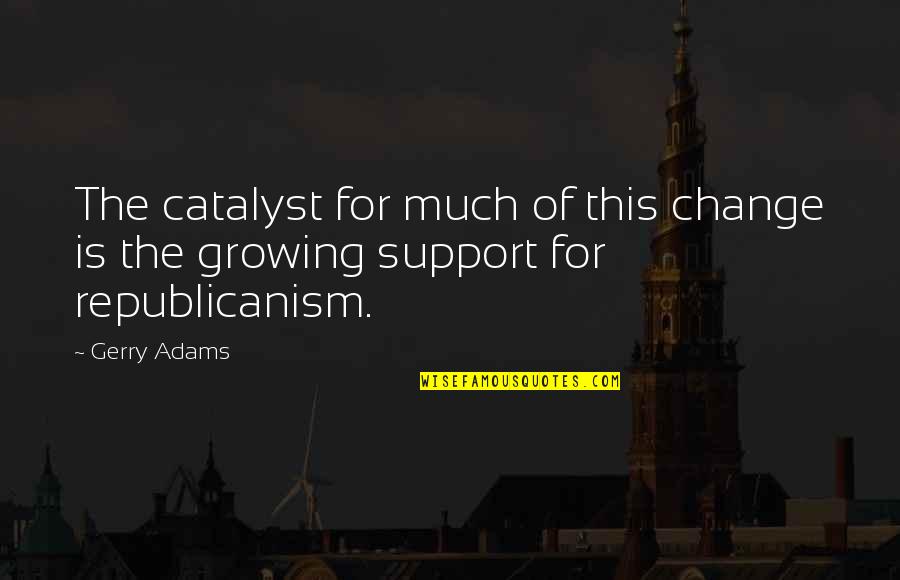 Tinkles Meme Quotes By Gerry Adams: The catalyst for much of this change is