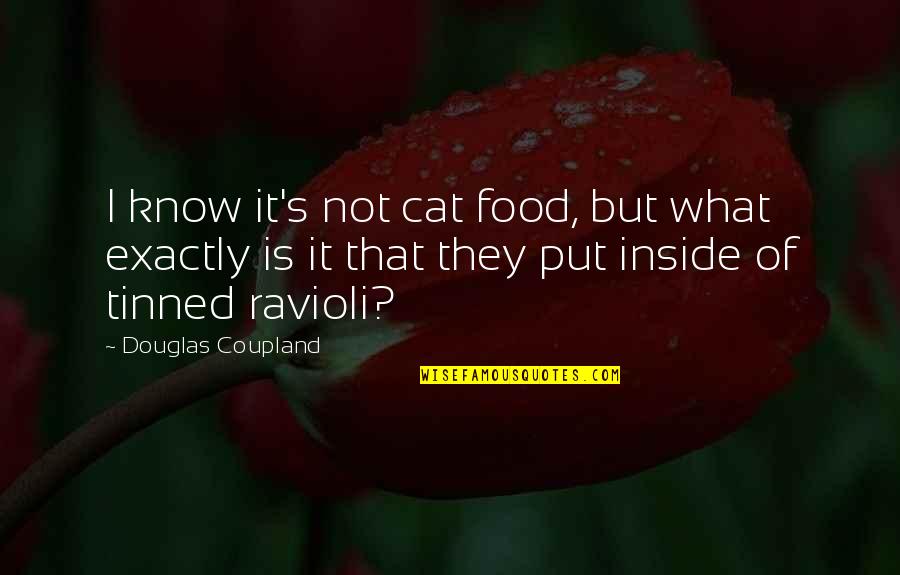 Tinned Quotes By Douglas Coupland: I know it's not cat food, but what