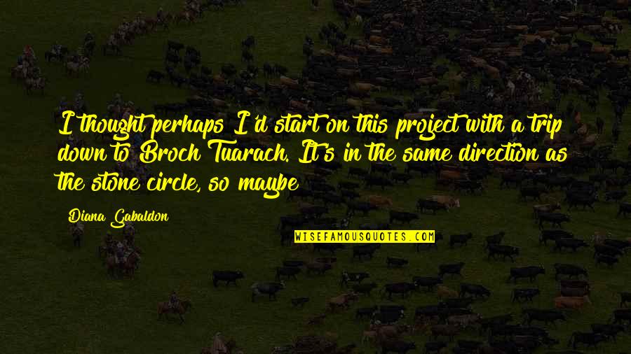 Tinutuan Quotes By Diana Gabaldon: I thought perhaps I'd start on this project