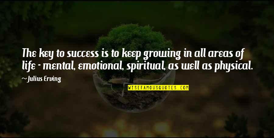 Tionnax Quotes By Julius Erving: The key to success is to keep growing Tionnax Quotes By Julius Erving: The key to success is to keep growing