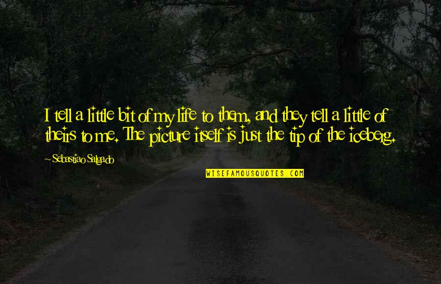 Tip Of Life Quotes By Sebastiao Salgado: I tell a little bit of my life Tip Of Life Quotes By Sebastiao Salgado: I tell a little bit of my life