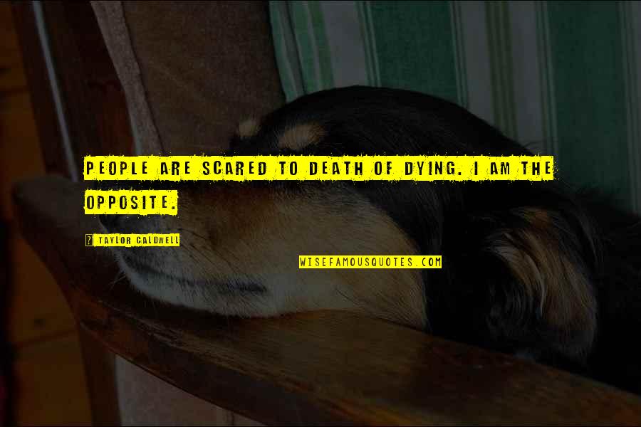 Tipless Piping Quotes By Taylor Caldwell: People are scared to death of dying. I Tipless Piping Quotes By Taylor Caldwell: People are scared to death of dying. I