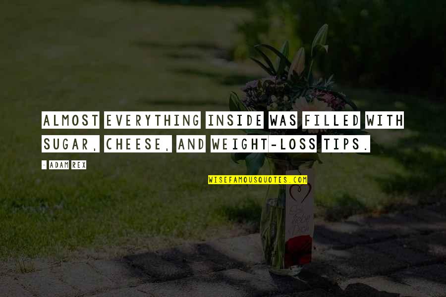 Tips And Quotes By Adam Rex: Almost everything inside was filled with sugar, cheese,