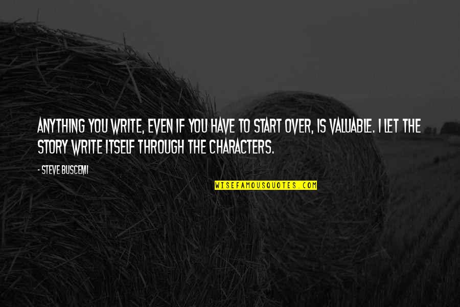 Tiramisu Funny Quotes By Steve Buscemi: Anything you write, even if you have to